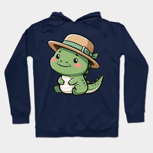 Cool Alligator in Hat Hoodie